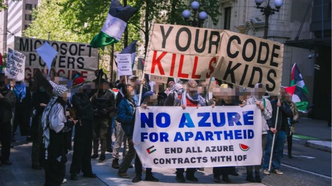 Microsoft’a İsrail'e Destek Protestosu: Çalışanlar Genel Merkez Önünde Çadır Kurdu